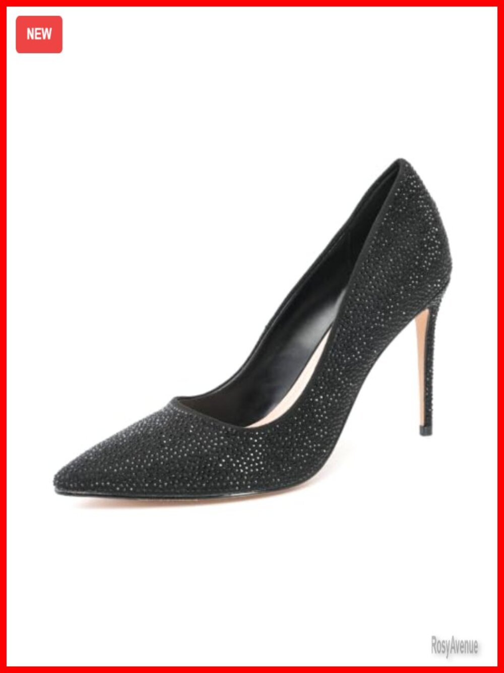 Rhinestone Pointed Toe Stiletto Heel Pumps for Wedding Evening Party